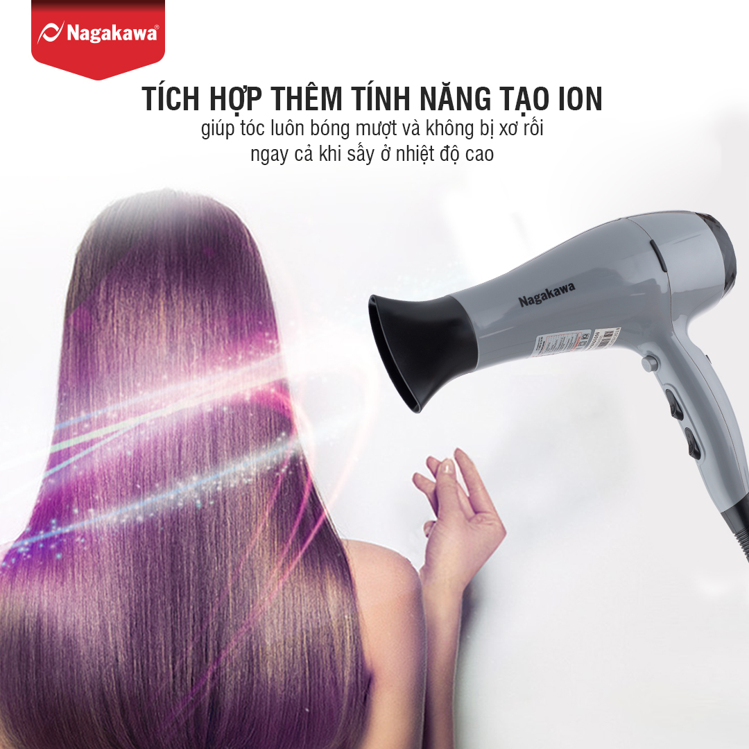 Mô tả Máy Sấy Tóc Nagakawa NAG1606 (2000W) - Hàng Chính Hãng - 6