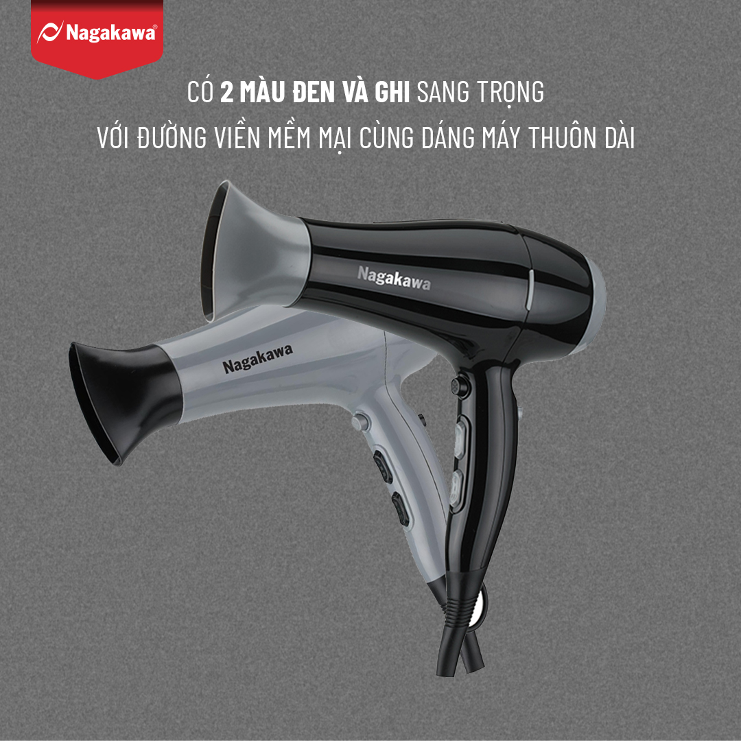Mô tả Máy Sấy Tóc Nagakawa NAG1606 (2000W) - Hàng Chính Hãng - 3