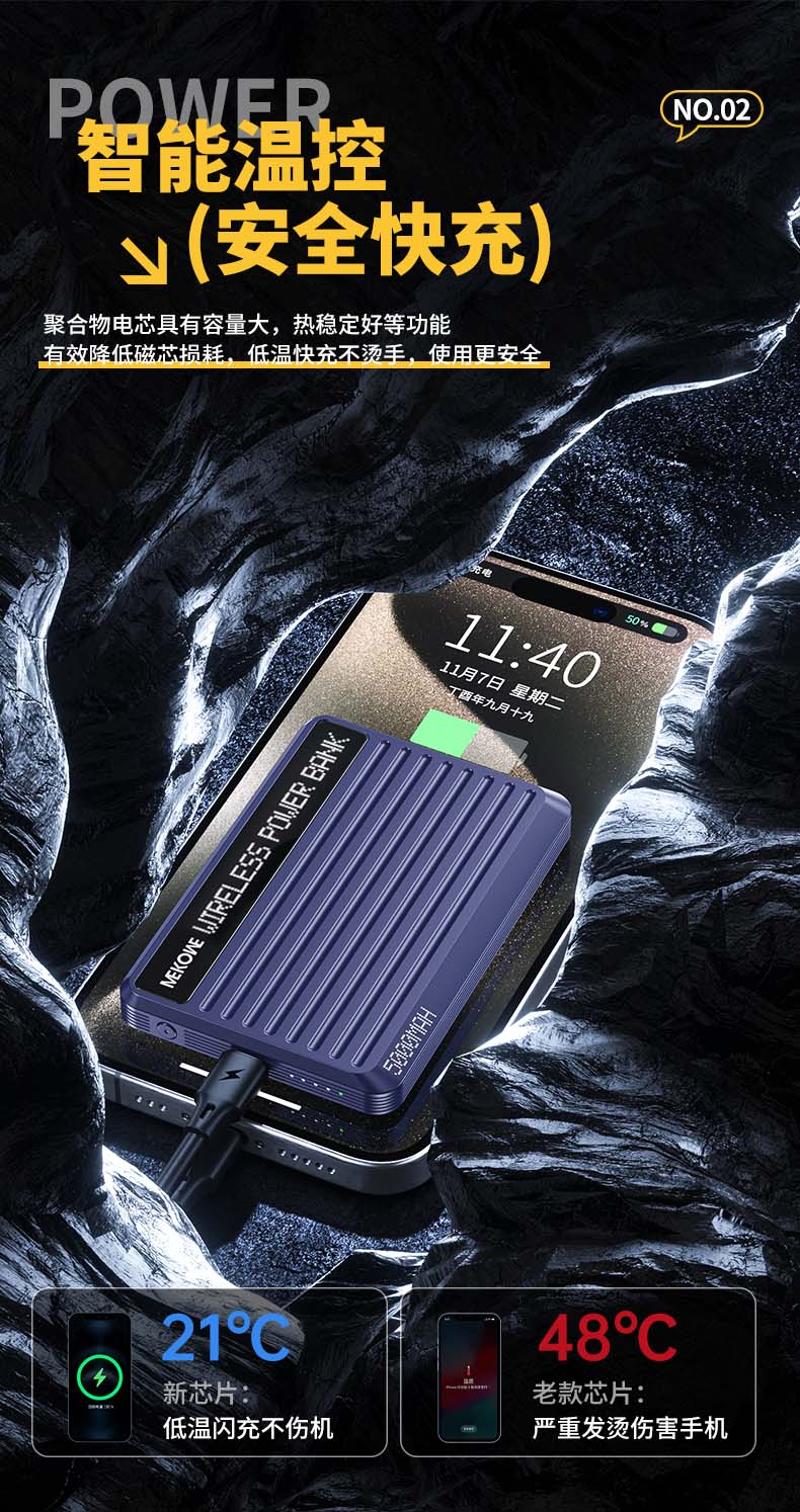 Mô tả Sạc dự phòng sạc nhanh wekome WP81 10000 mAh hỗ trợ sạc không dây - 5