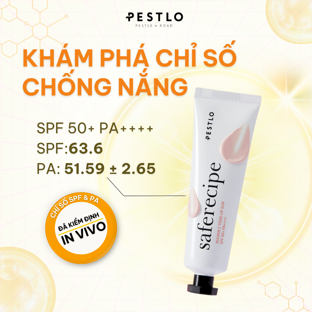 Mô tả Kem chống nắng PESTLO Safe Recipe Sun Essence SPF50 PA++++ 50ml - 2