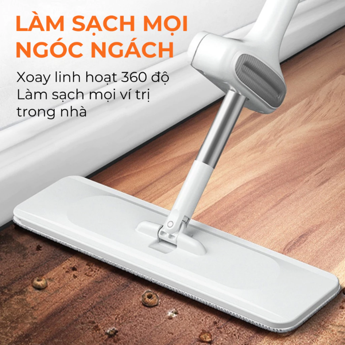 Mô tả SAMONO Cây Lau Nhà Tự Vắt Thông Minh Bonbox BCT701 Đầu Xoay 360 Độ Linh Hoạt, Chổi Lau Nhà Tự Vắt Lau Sạch Mọi Góc - 2
