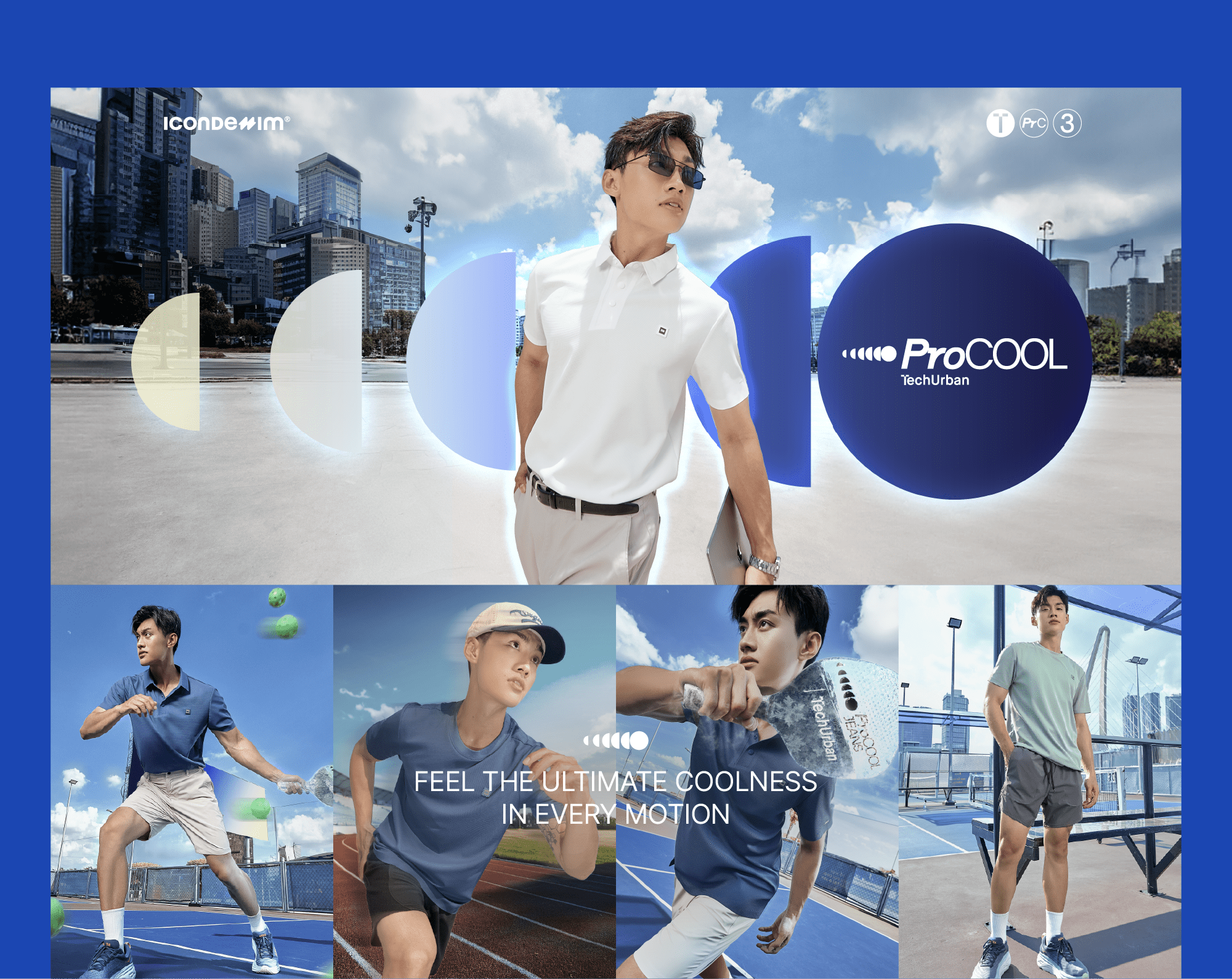 Mô tả Áo polo nam PROCOOL ICONDENIM form slim-fit, công nghệ hạt làm mát thoáng khí, co giãn 4 chiều, vải mịn ít nhăn PLID0153 - 2