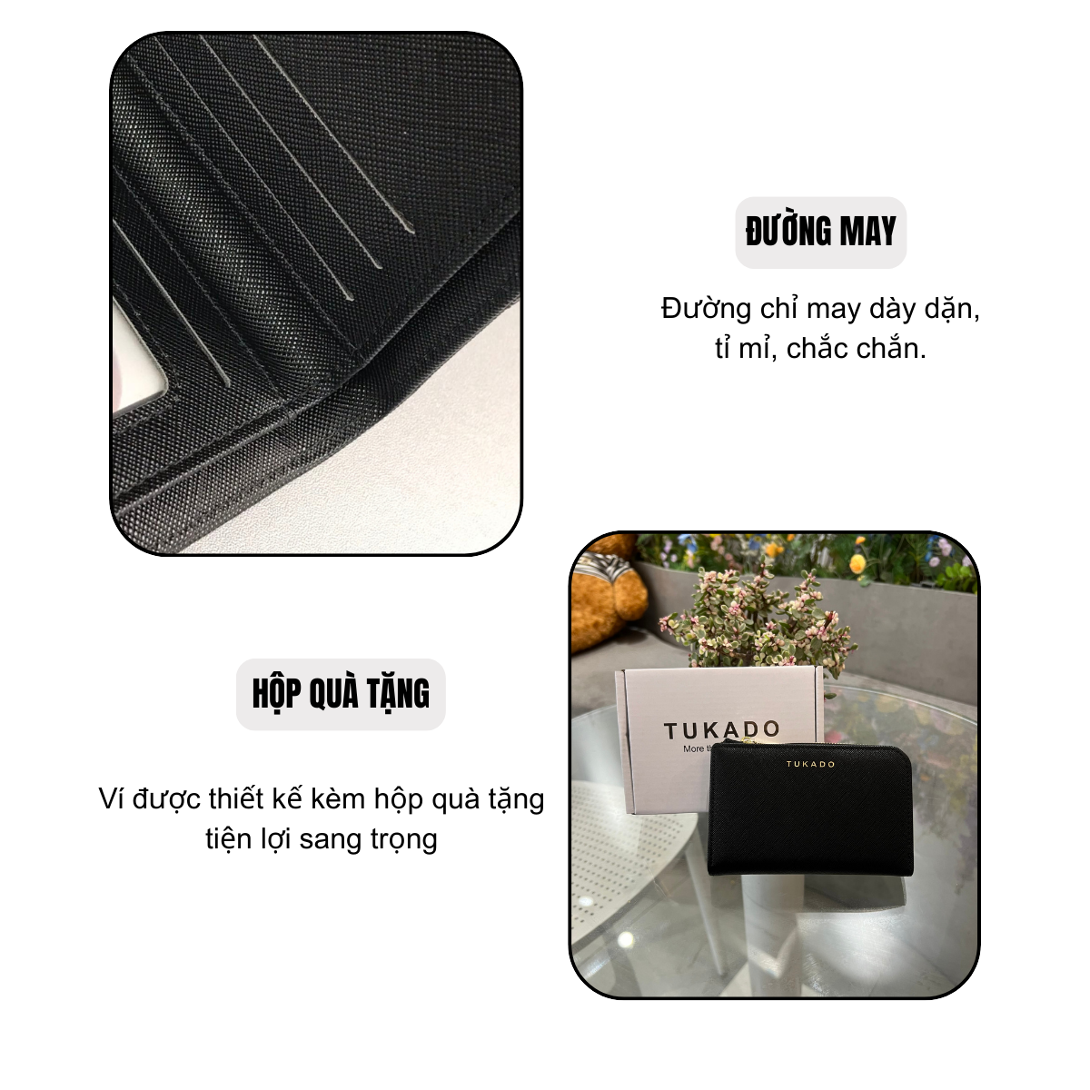 Ví TUKADO TK04 Chất liệu