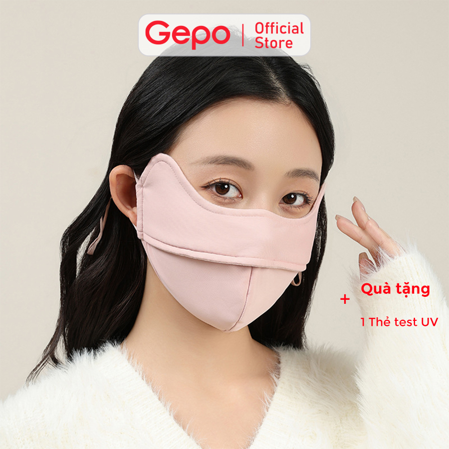 Mô tả Khẩu trang vải 2 lớp ENAIDE chất liệu lụa băng mềm mịn chống nắng chống tia UV UPF 50+ tặng kèm thẻ test UV - 2