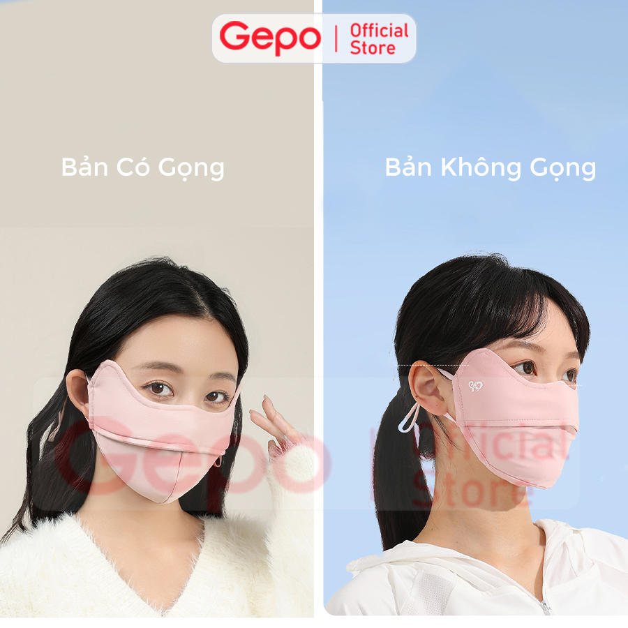 Mô tả Khẩu trang vải 2 lớp ENAIDE chất liệu lụa băng mềm mịn chống nắng chống tia UV UPF 50+ tặng kèm thẻ test UV - 12