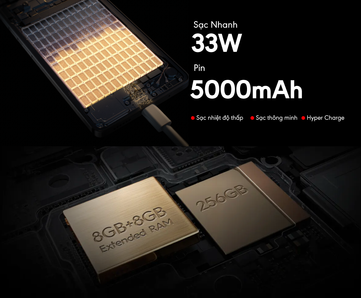 Mô tả Điện thoại di động Tecno Camon 30S 8GB/256GB - Helio G100 | 5000mAh | Sạc nhanh 33W | Chính hãng - 6