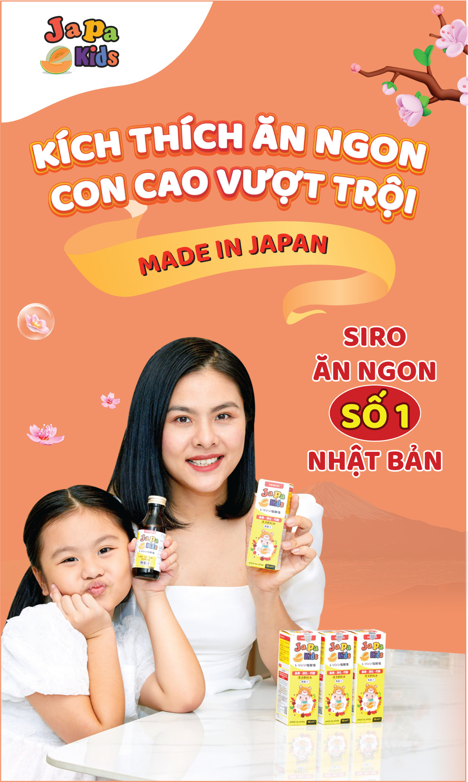 Mô tả Siro JAPA KIDS Chính Hãng Cho Trẻ Biếng Ăn Giúp Trẻ Ăn Ngon Tăng Cân Đều chai 100ml - 1