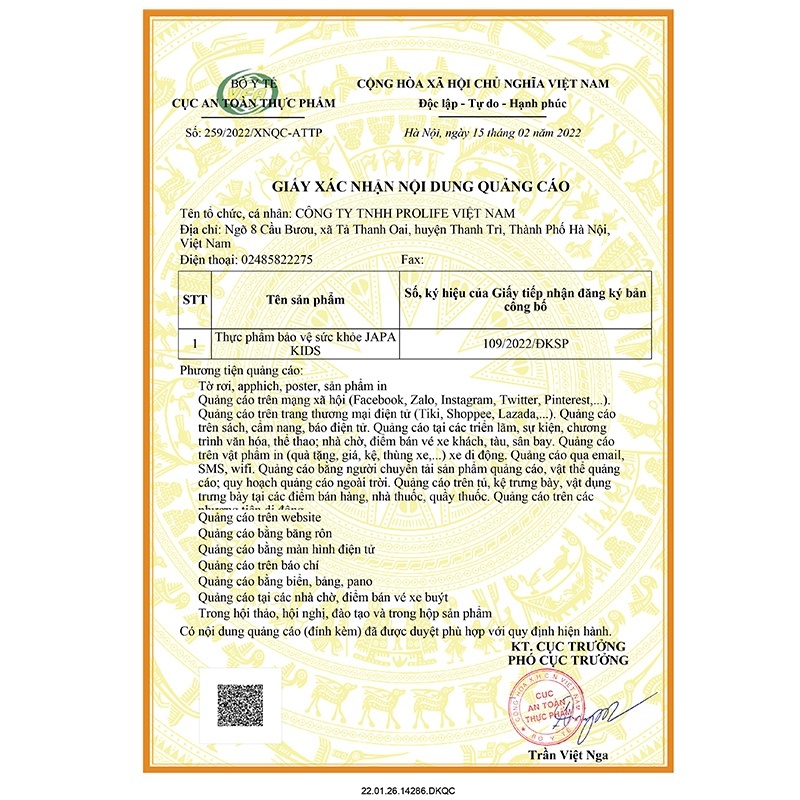 Mô tả Siro JAPA KIDS Chính Hãng Cho Trẻ Biếng Ăn Giúp Trẻ Ăn Ngon Tăng Cân Đều chai 100ml - 9
