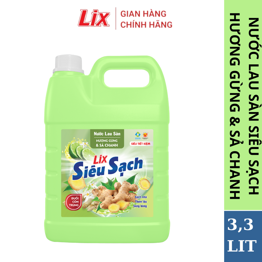 Mô tả Nước lau sàn siêu sạch hương gừng & sả chanh, sạch nhà, thơm lâu đuổi côn trùng, phù hợp với mọi loại sàn Lixco Việt Nam - 1