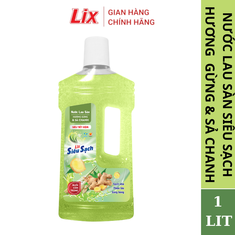 Mô tả Nước lau sàn siêu sạch hương gừng & sả chanh, sạch nhà, thơm lâu đuổi côn trùng, phù hợp với mọi loại sàn Lixco Việt Nam - 2