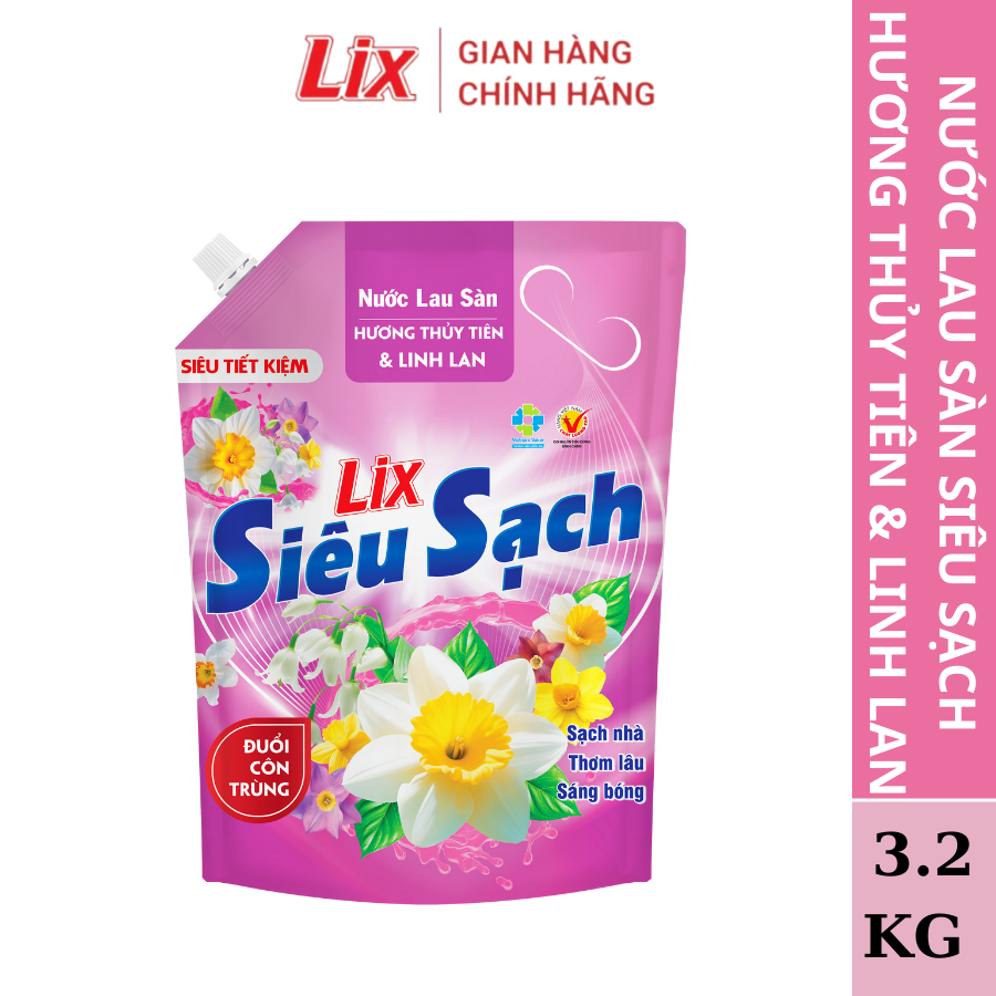Mô tả Nước lau sàn siêu sạch hương thuỷ tiên & linh lan, sạch nhà, thơm lâu phù hợp với mọi sàn nhà Lixco Việt Nam - 3
