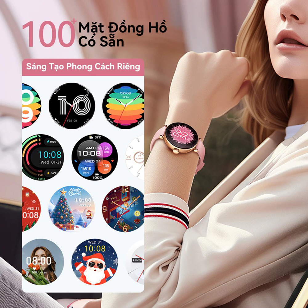 Mô tả Đồng hồ thông minh nữ Kieslect Pura I Nghe gọi bluetooth I AMOLED I Kháng nước - 4