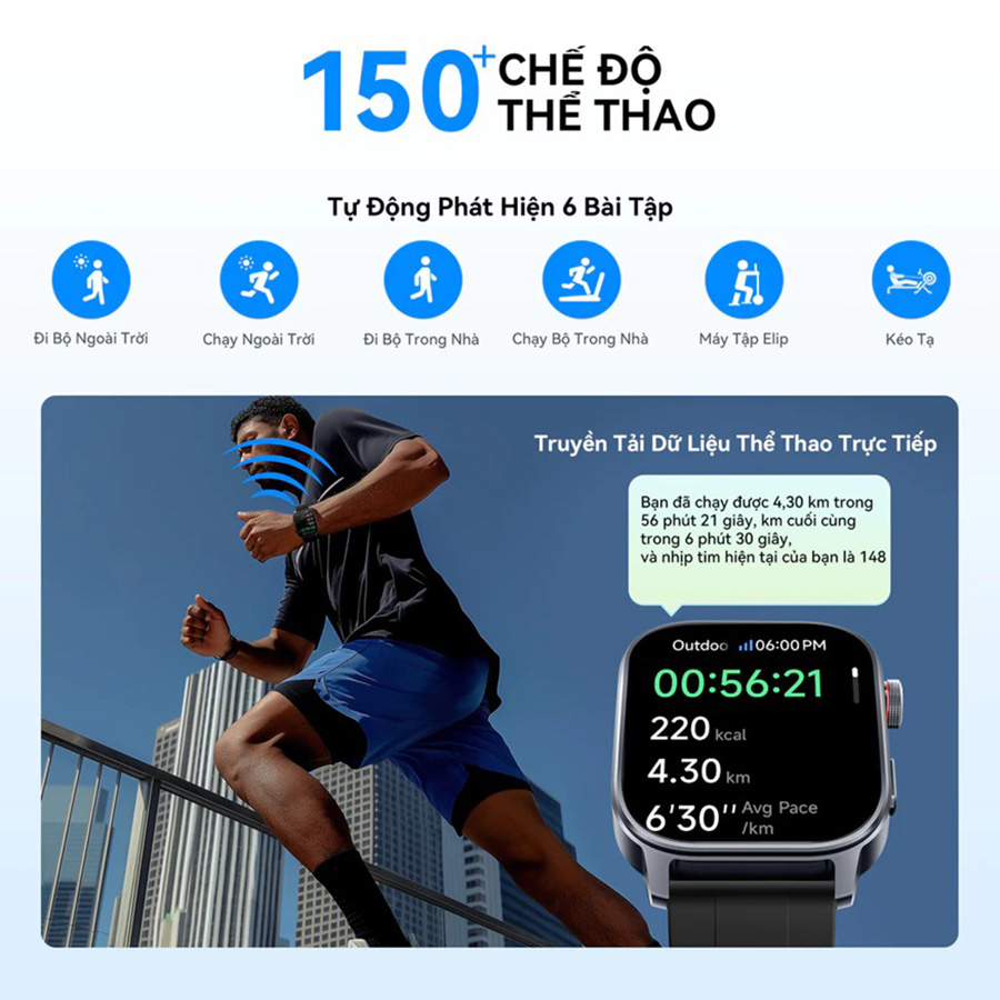 Mô tả Đồng hồ thông minh Kieslect Ks 3 I Nghe gọi trực tiếp I Chống nước 5 ATM I Định vị GPS - Hàng chính hãng - 6