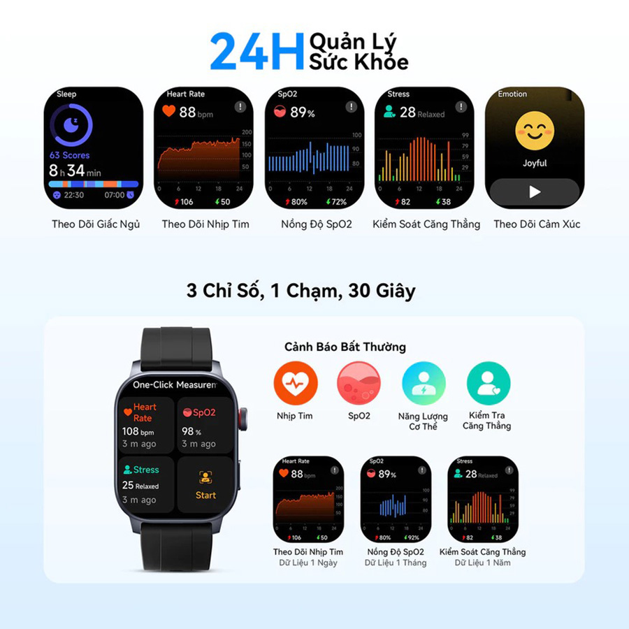 Mô tả Đồng hồ thông minh Kieslect Ks 3 I Nghe gọi trực tiếp I Chống nước 5 ATM I Định vị GPS - Hàng chính hãng - 7
