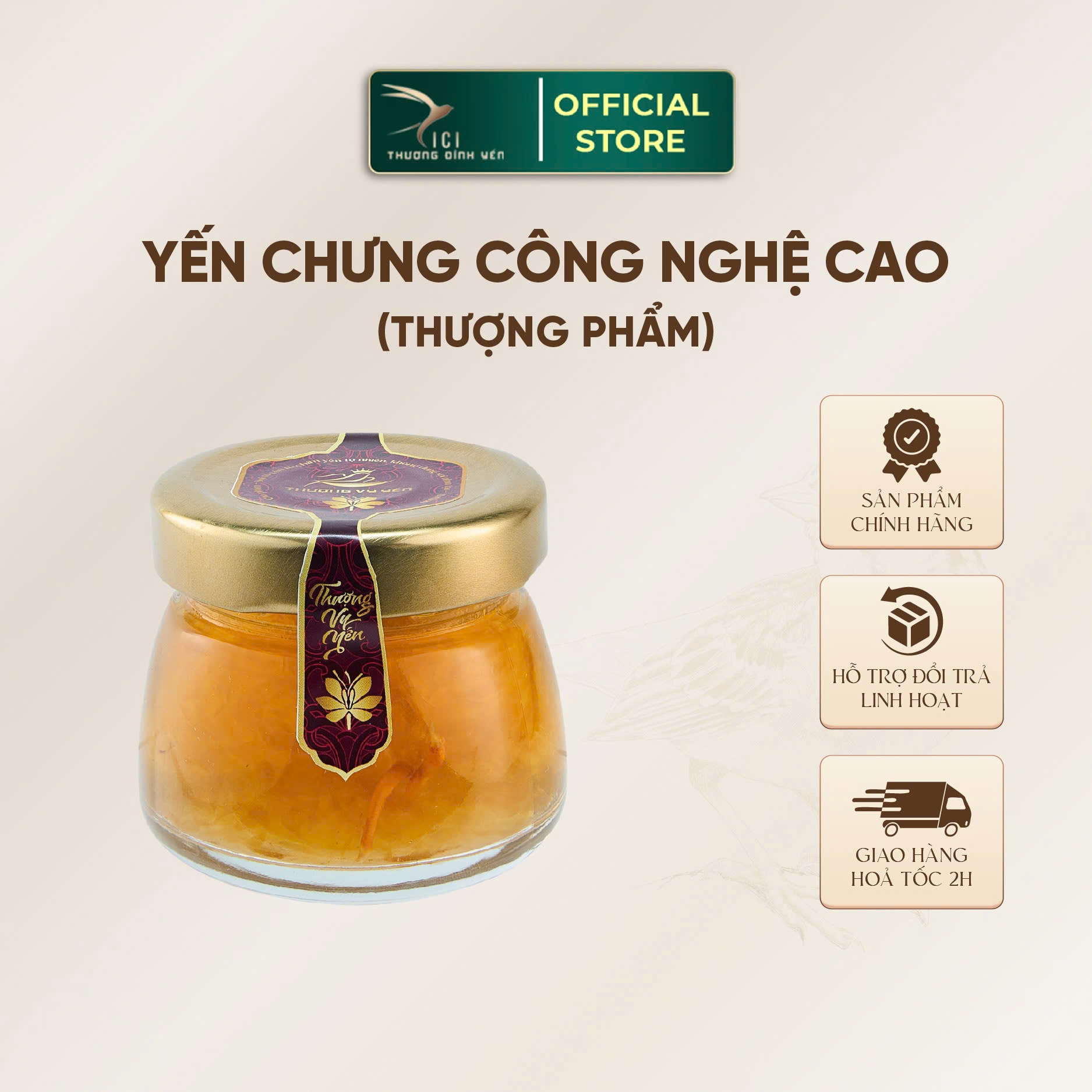Mô tả Yến Chưng Thượng Phẩm Công Nghệ Cao Hũ 50-65g CiCi Thượng Đỉnh Yến Kết Hợp Cùng Các Loại Thảo Dược Quý Yến Tươi - 1