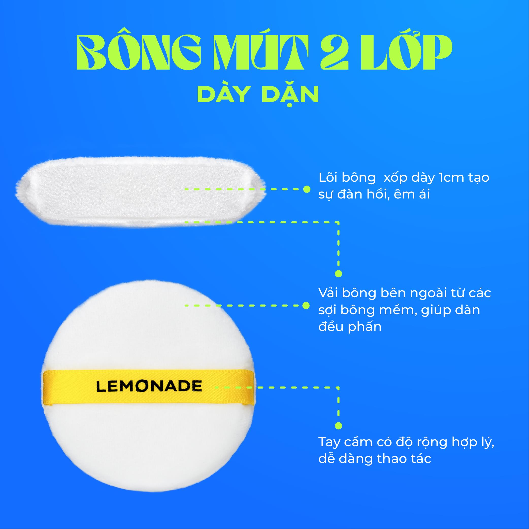 Mô tả Phấn phủ mỏng nhẹ kiềm dầu thuần chay chống nắng Lemonade Supermatte No Makeup Loose Powder 9g - 10