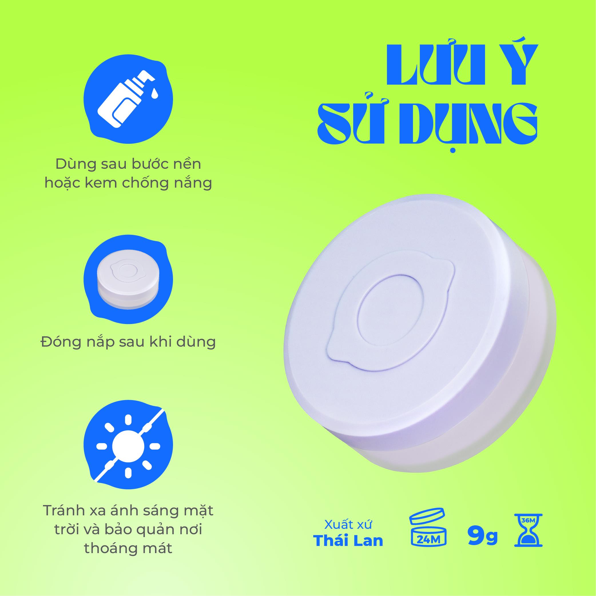 Mô tả Phấn phủ mỏng nhẹ kiềm dầu thuần chay chống nắng Lemonade Supermatte No Makeup Loose Powder 9g - 12
