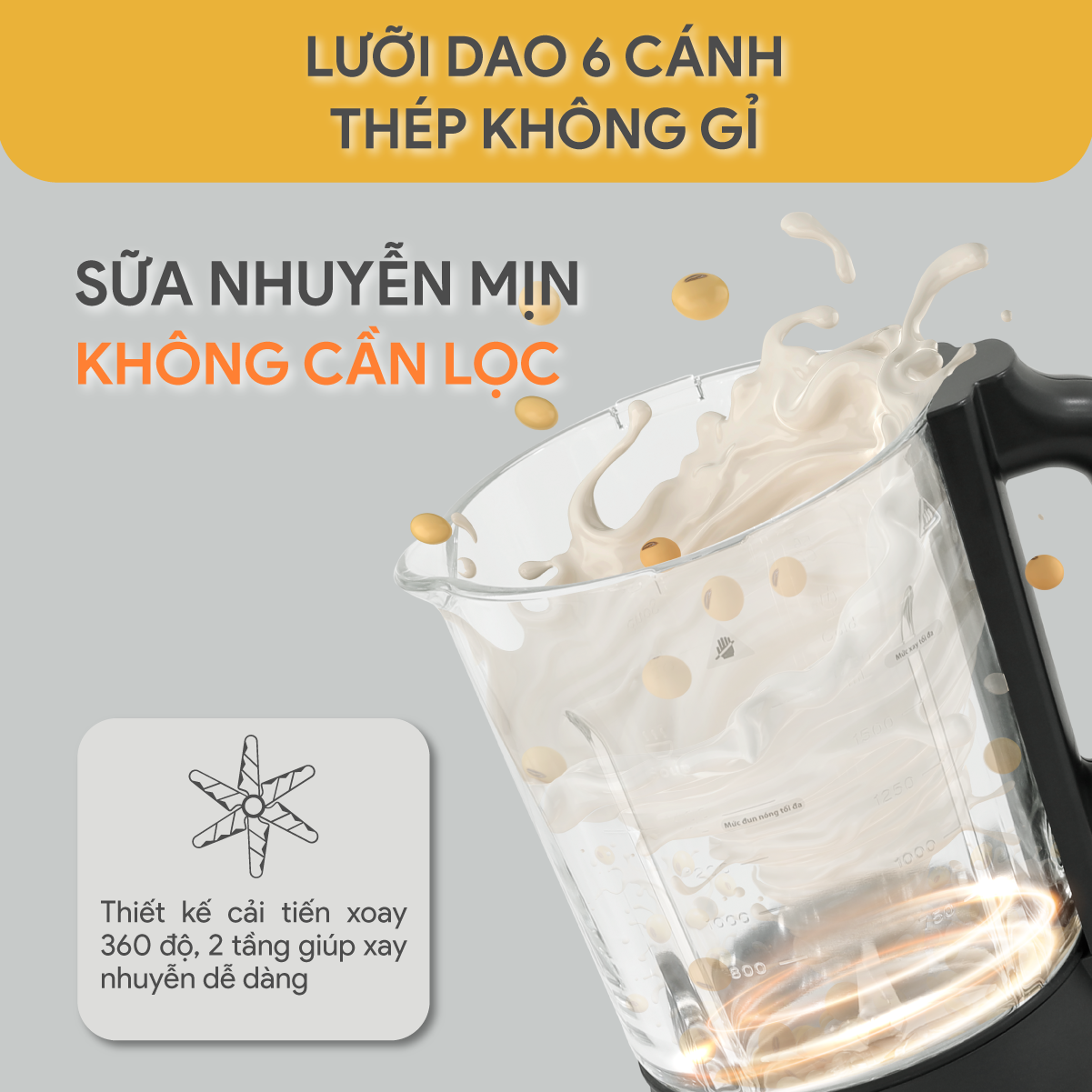 Mô tả Máy Làm Sữa Hạt Đa Năng BlueStone BLB-6037 1.75 Lít - 800W - 7