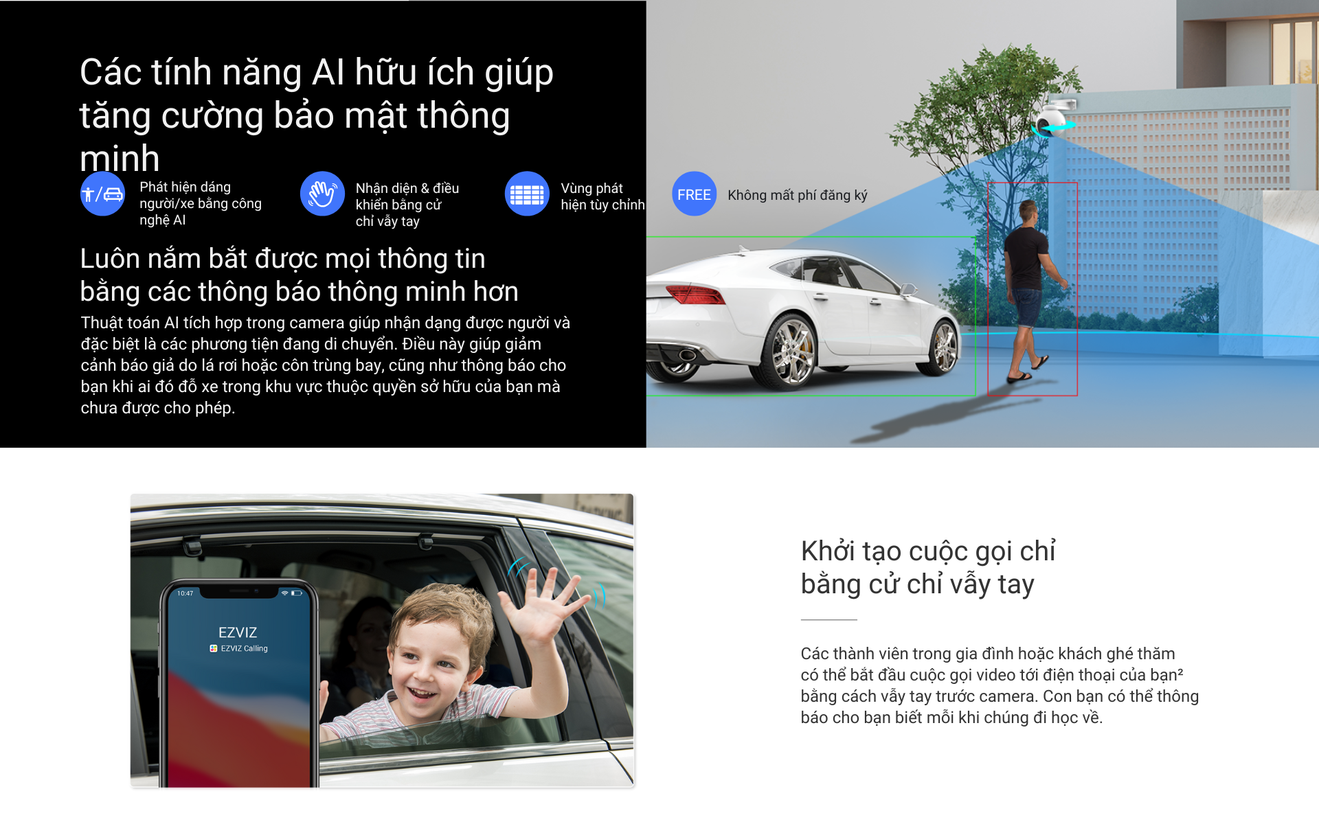 Mô tả Camera Wi-fi EZVIZ H8 PRO 5MP Ghi Hình Màu Ban Đêm, Công Nghệ AI phát hiện người và xe, Theo dõi tự động - 3