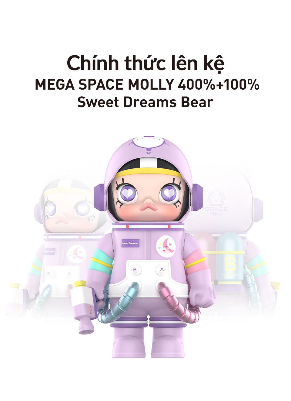 POP MART MEGA SPACE MOLLY 400%+100% Sweet Dreams Bear POP MART MEGA SPACE MOLLY 400%+100% Sweet Dreams Bear