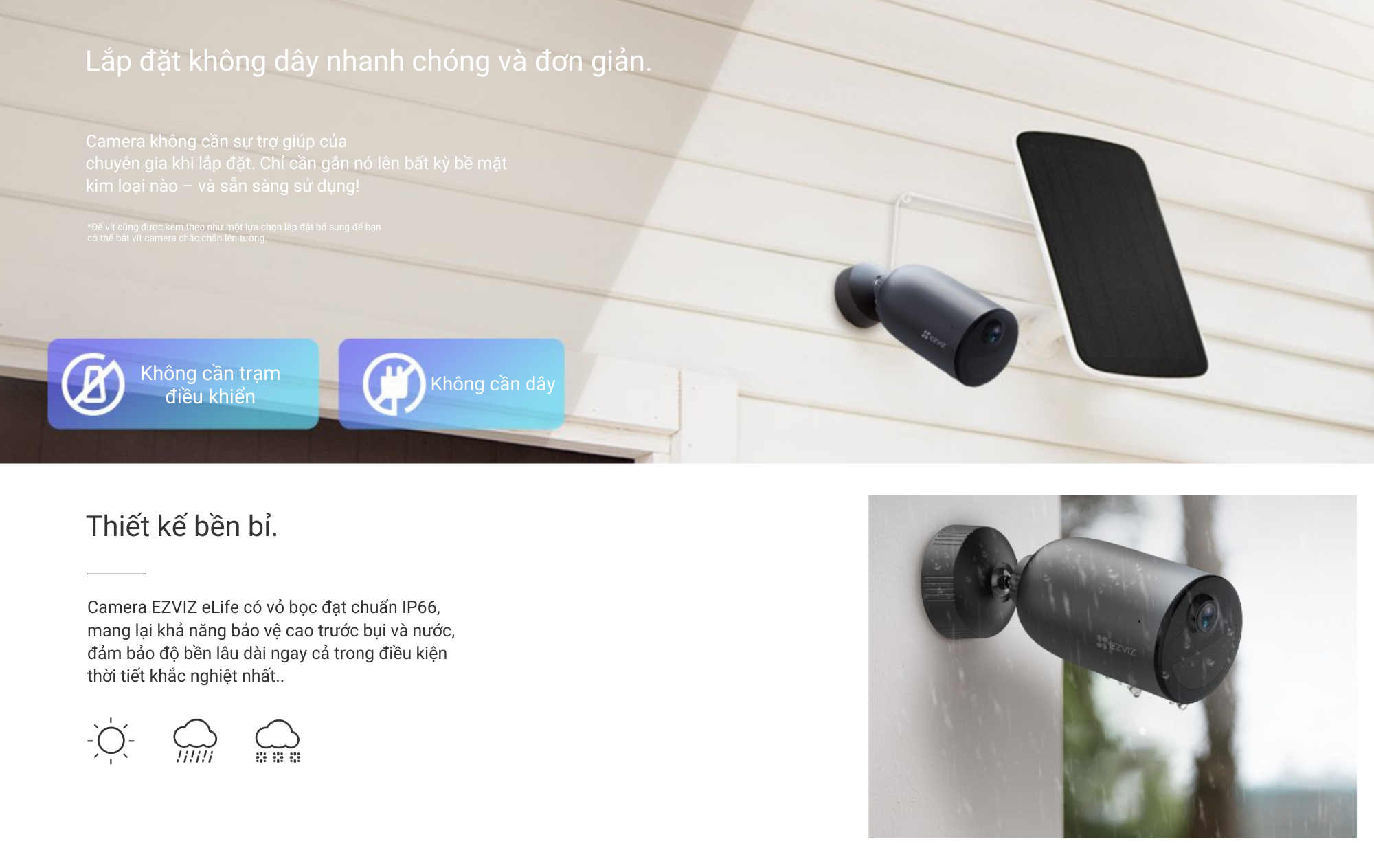 Mô tả Camera Pin Sạc Ngoài Trời EB3 EVZIZ 2K, Có Màu Ban Đêm, IP Chống Chịu Thời Tiết - 6