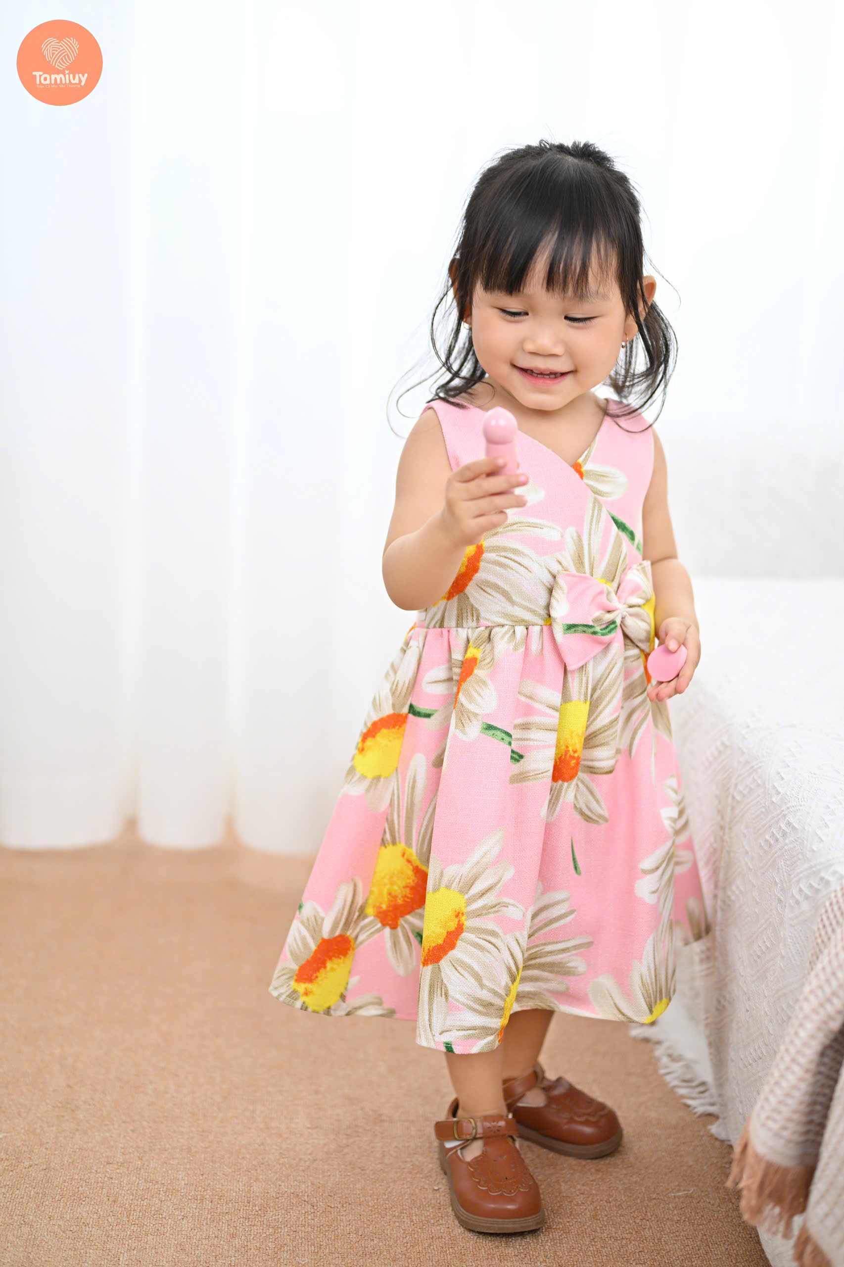 Mô tả Đầm Xòe Công Chúa Tamiuy Hoạ Tiết Hoa Hướng Dương Dành Cho Bé Gái (1-10T) - 1