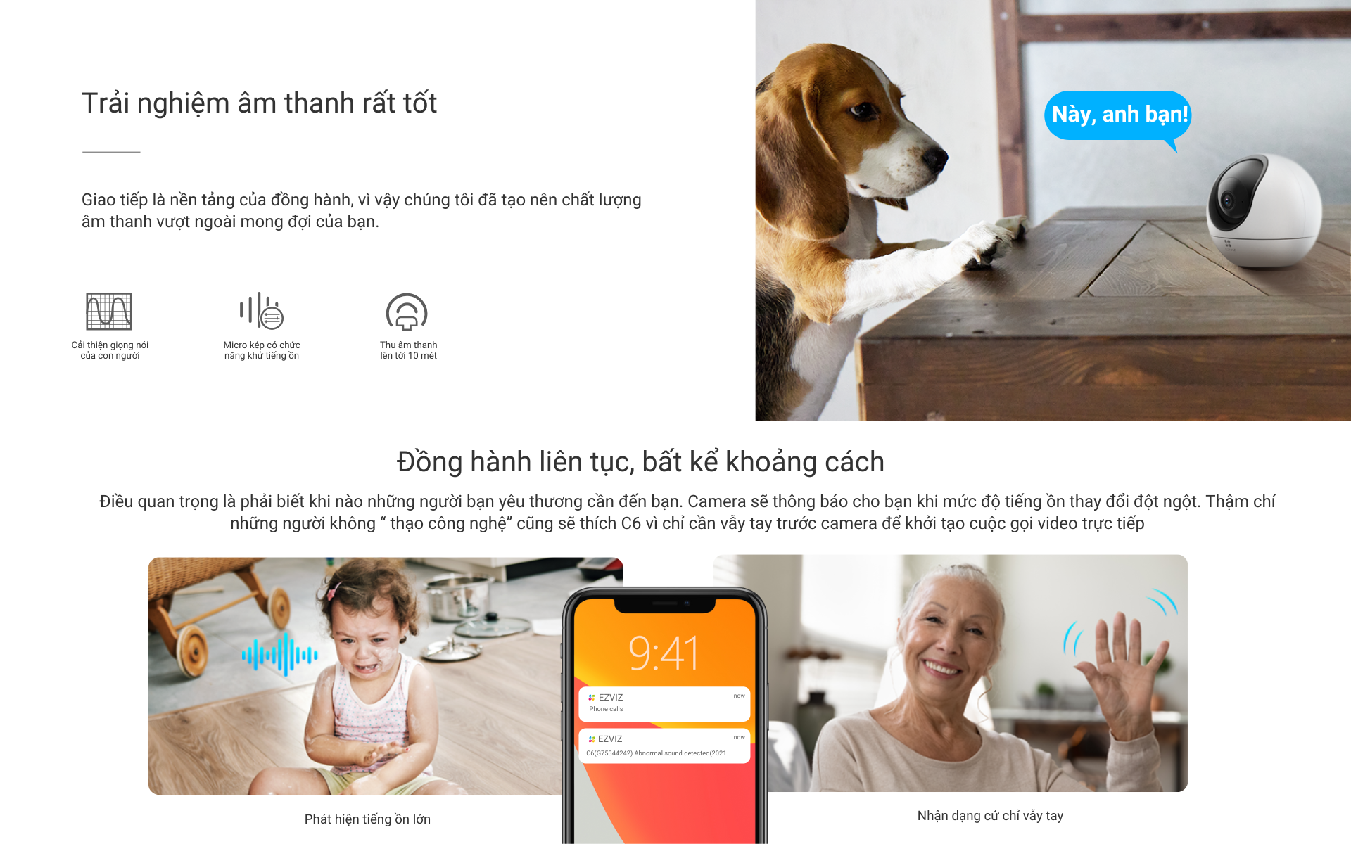 Mô tả Camera WI-FI EZVIZ C6 4MP Quay Quét 360 Độ, Ống Kính Cảm Biến - 4