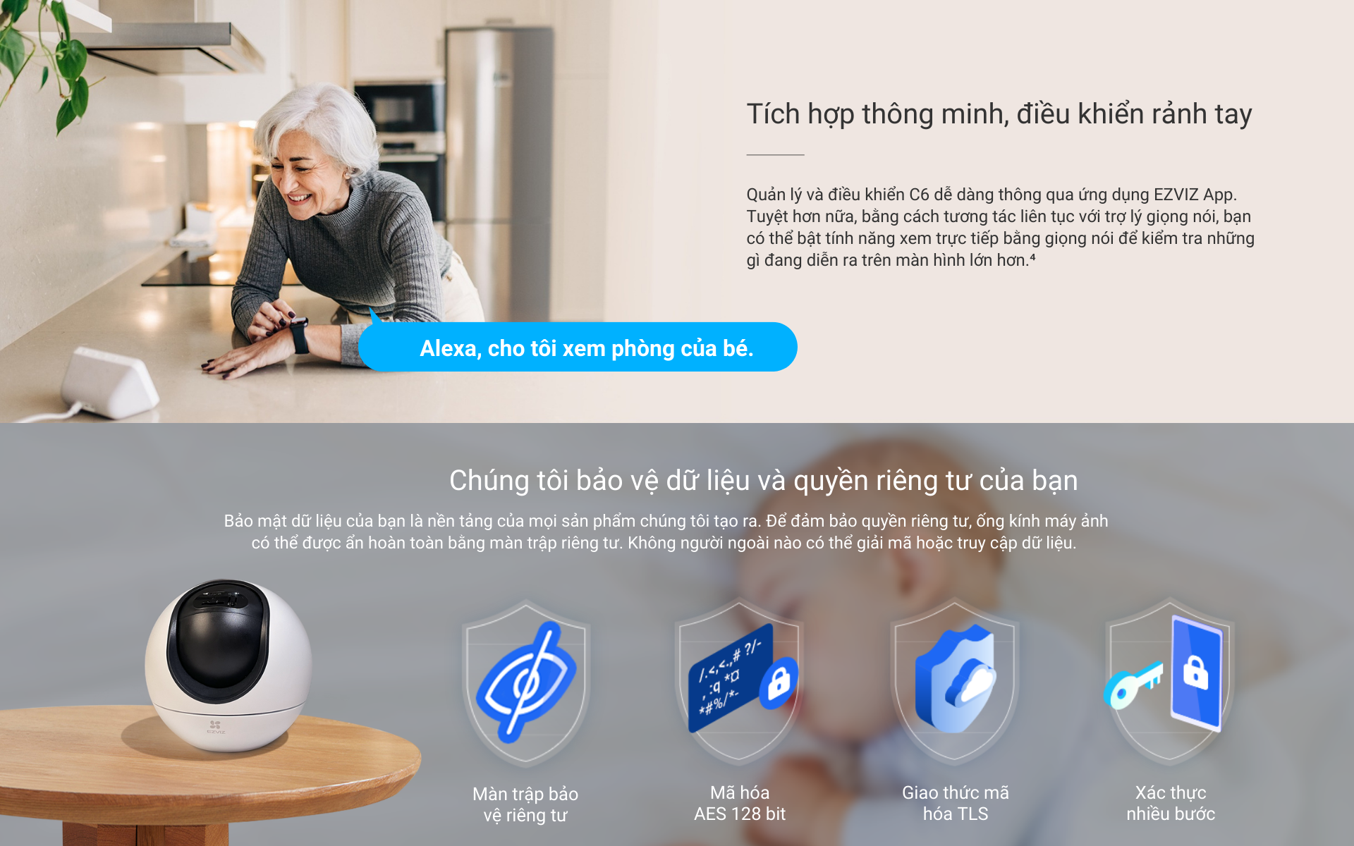 Mô tả Camera WI-FI EZVIZ C6 4MP Quay Quét 360 Độ, Ống Kính Cảm Biến - 6