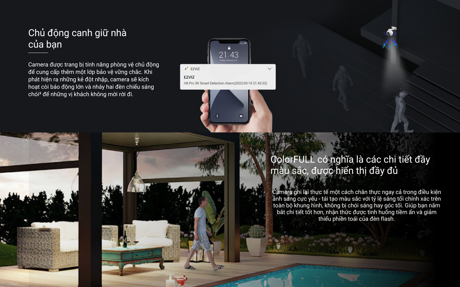 Mô tả Camera Wi-fi EZVIZ H8x 2K+, Quay Quét 360, Ghi Hình Màu Thông Minh, Công Nghệ AI - 4