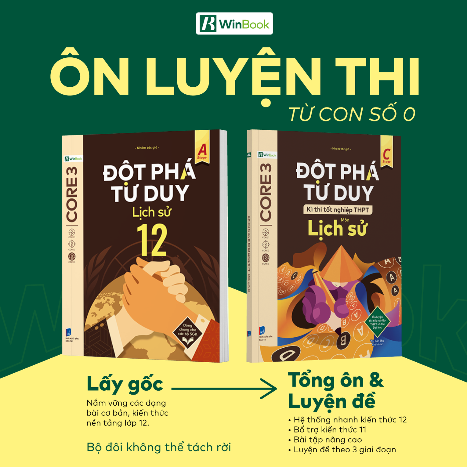 Mô tả Bộ 2 cuốn Đột phá tư duy Lịch sử 12 & Đột phá tư duy kì thi tốt nghiệp THPT môn Lịch sử - 1