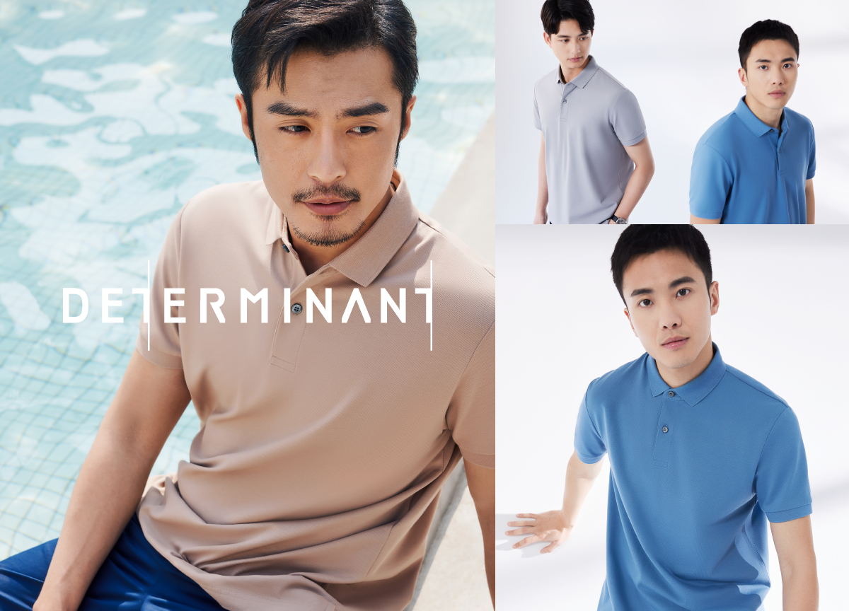 Mô tả Áo thun nam polo DETERMINANT - Cotton cao cấp Visdry kháng nước thấm hút tối đa - P01 - màu trắng - 7
