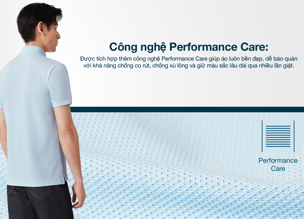 Mô tả Áo thun nam polo DETERMINANT - Cotton cao cấp Visdry kháng nước thấm hút tối đa - P01-04 - màu trắng phối cổ viền xanh - 3