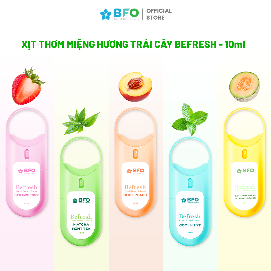 Mô tả Xịt Thơm Miệng Khử Mùi Hôi Miệng Hương Trái Cây Tự Nhiên BFO Befresh 10ml - 1