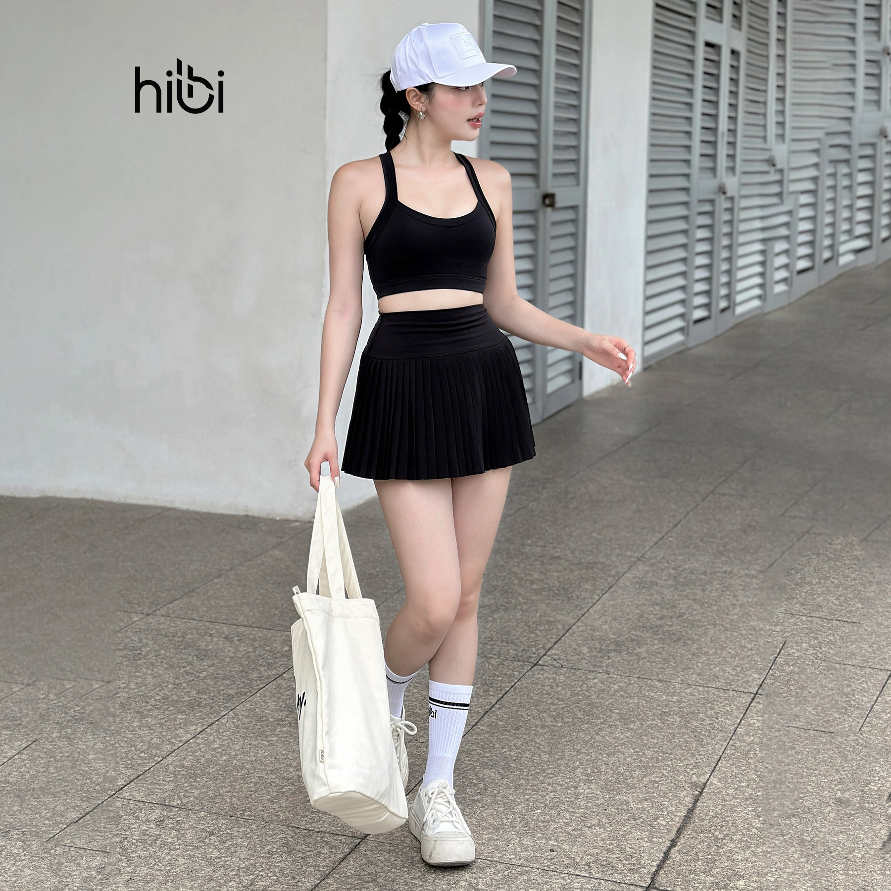 Mô tả Chân Váy Thể Thao Hibi Sports SK001, Kiểu Xếp Ly Basic, Chất Vải Xi Cao Cấp - 1