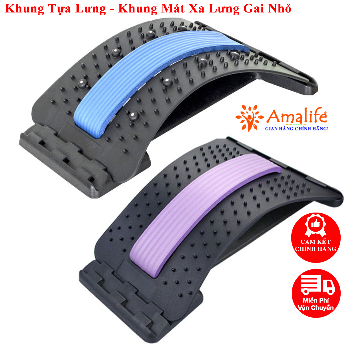 Mô tả Combo 2 Khung Tựa Lưng Gai Nhỏ Mát Xa Hãng Amalife Khung Ngả Lưng Nhựa Massage Đĩa Đệm, Cổ Vai Gáy, Đệm Lưng Ghế Ô Tô - 1