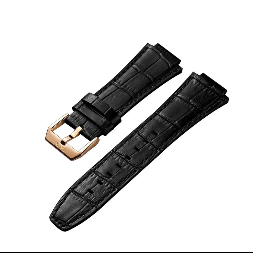 Mô tả Dây da đen đồng hồ nam I&W Carnival chính hãng - Khóa cài bền bỉ chống nước nhẹ,lắp được đa số các dòng của Carnival - 2
