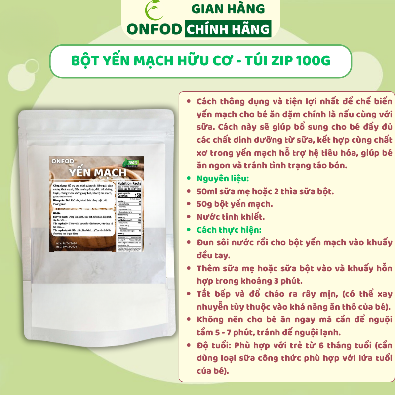 Bột năng hữu cơ ONFOD
