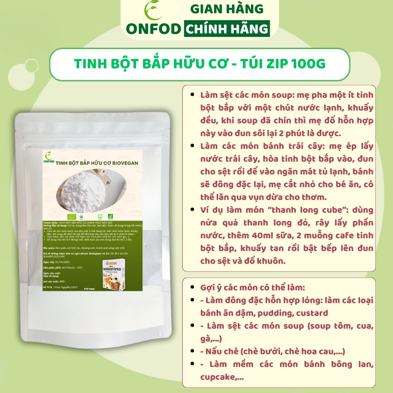 Men nở hữu cơ ONFOD