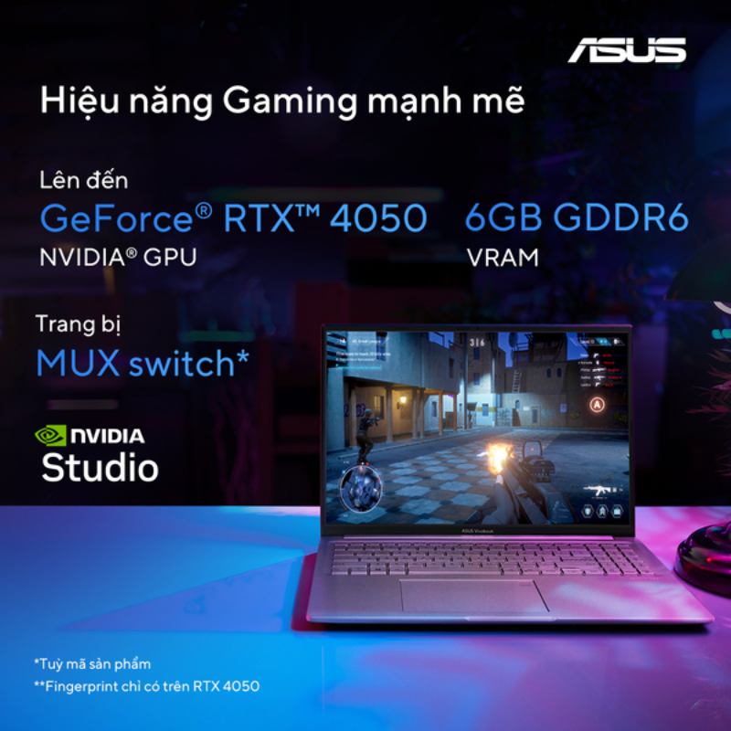 Mô tả Laptop ASUS Gaming Vivobook K3605ZC-RP564W Core i5-12500H | 16GB | 512GB | RTX 3050 | 16" WUXGA | Win 11 | Đen - 1