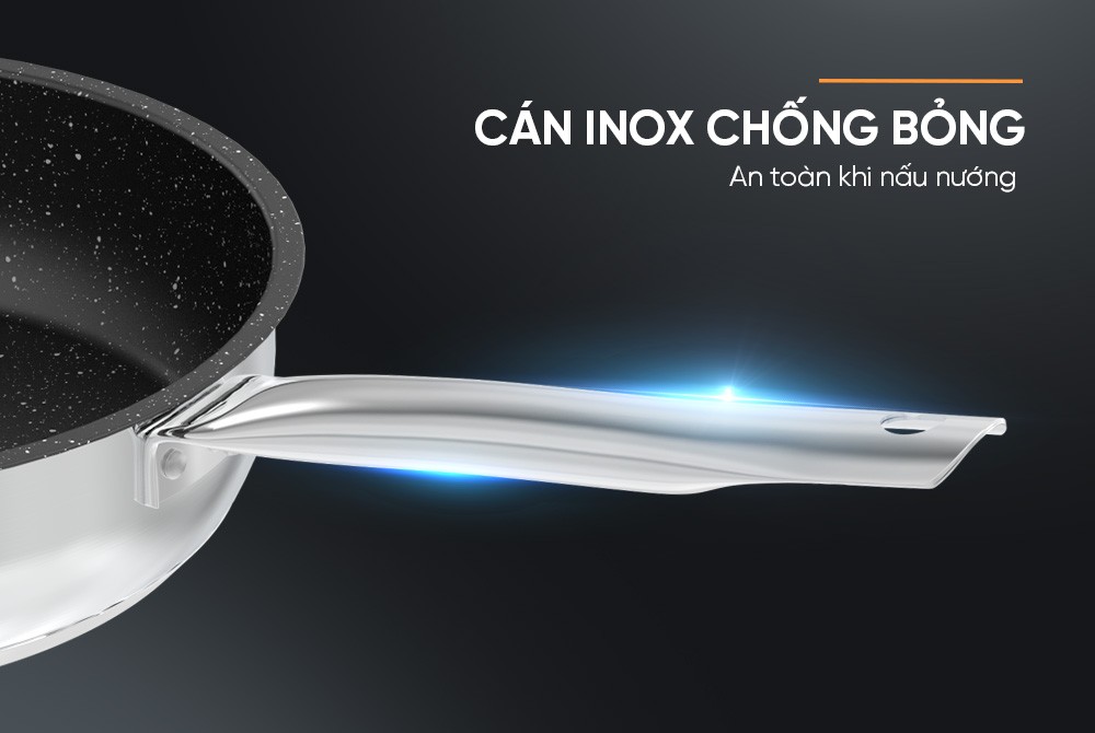 Mô tả Chảo Inox Impact Sunhouse ECO INxxM5 dùng trên mọi loại bếp - 3