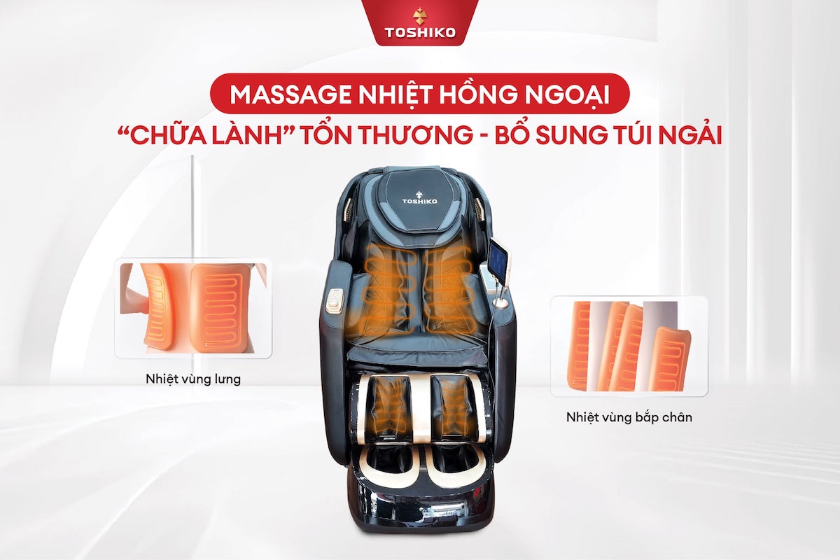 Ghế massage Toshiko T95 nhiệt hồng ngoại