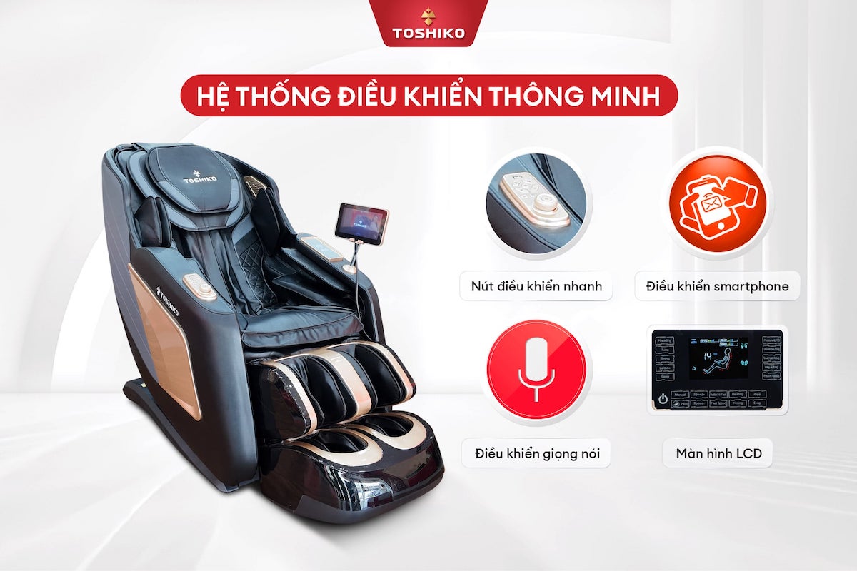 Ghế massage Toshiko T95 điều khiển thông minh