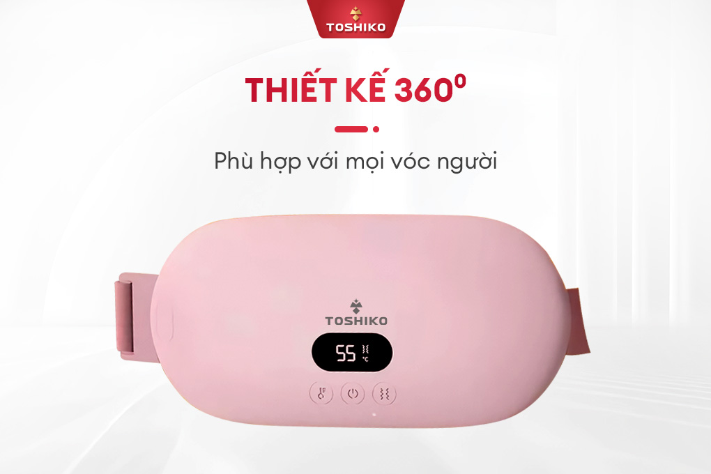Mô tả Đai massage chườm nóng Toshiko V9 giúp xoa dịu các cơn đau bụng kinh, phù hợp với các chị em phụ nữ - 1