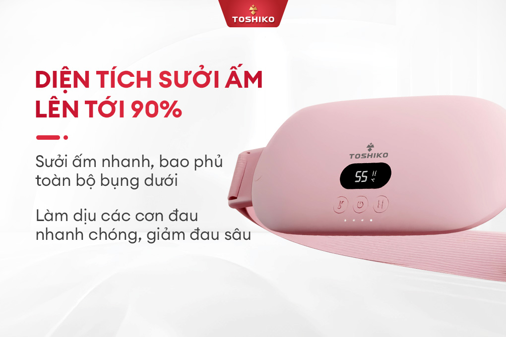 Mô tả Đai massage chườm nóng Toshiko V9 giúp xoa dịu các cơn đau bụng kinh, phù hợp với các chị em phụ nữ - 3