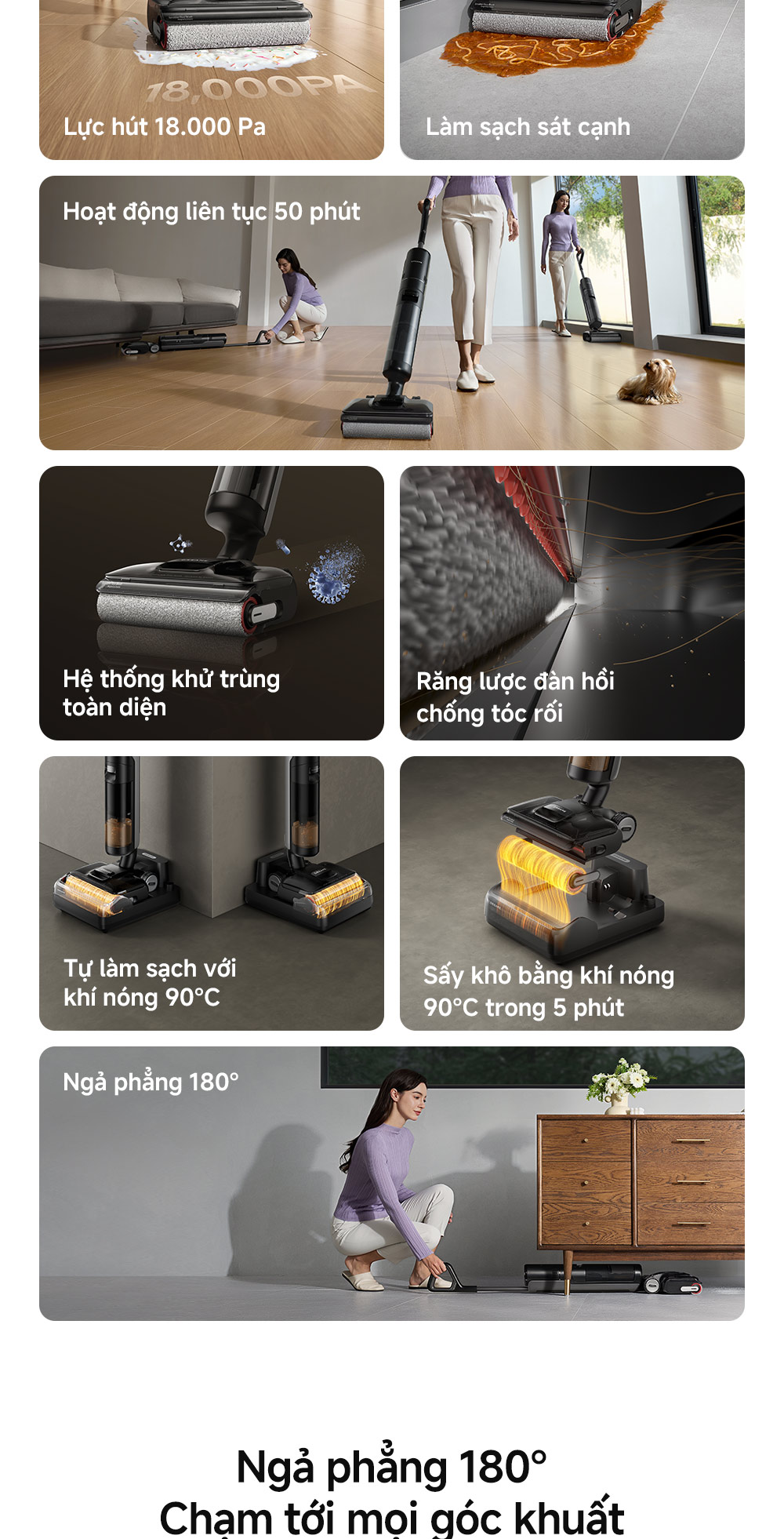 Mô tả Máy hút bụi lau sàn khô & ướt Dreame H13 FlexReach - Bản Quốc Tế - Bảo Hành 24 Tháng - 2