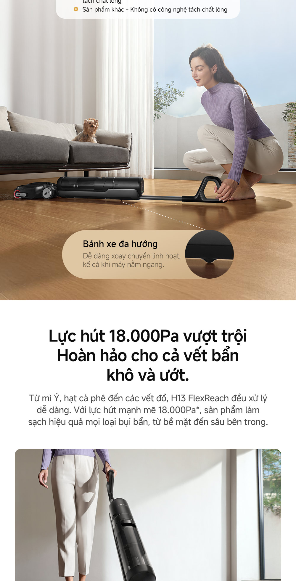 Mô tả Máy hút bụi lau sàn khô & ướt Dreame H13 FlexReach - Bản Quốc Tế - Bảo Hành 24 Tháng - 4