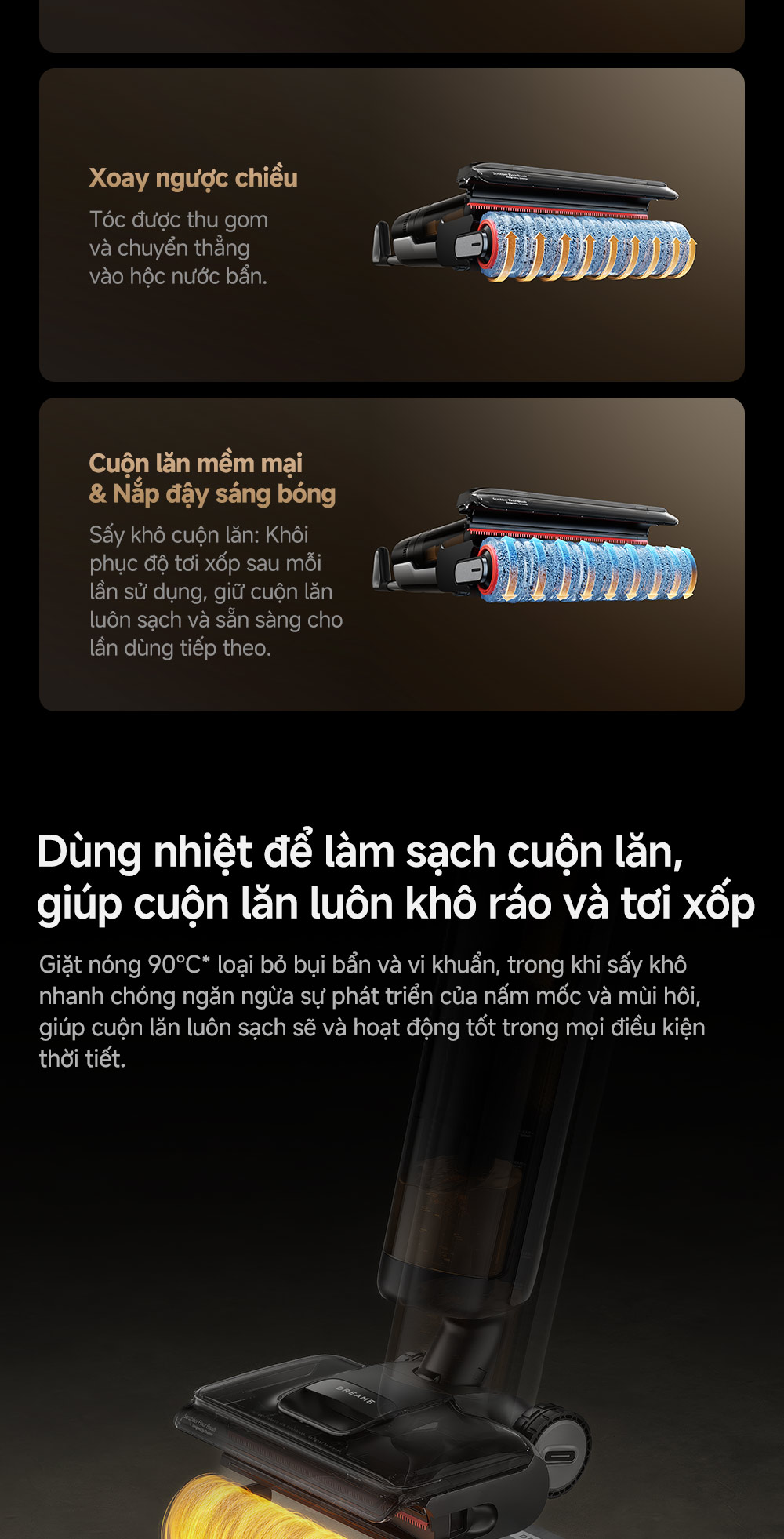 Mô tả Máy hút bụi lau sàn khô & ướt Dreame H13 FlexReach - Bản Quốc Tế - Bảo Hành 24 Tháng - 7