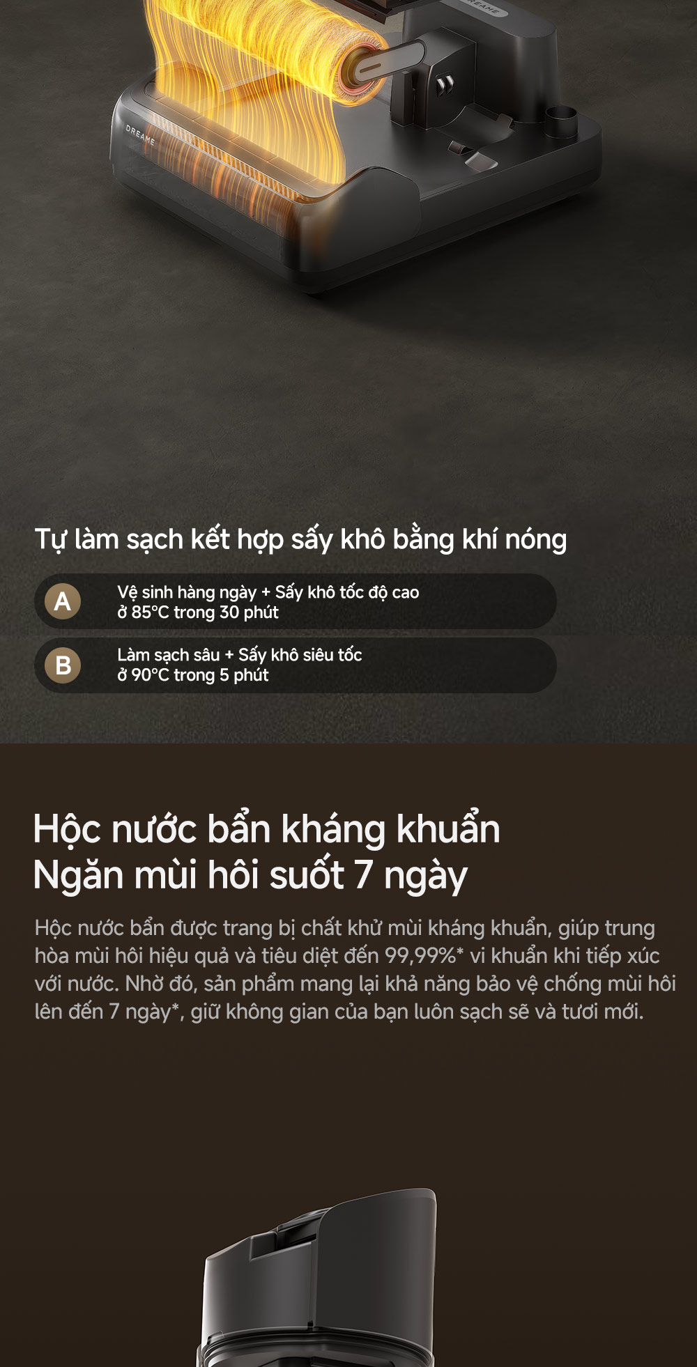 Mô tả Máy hút bụi lau sàn khô & ướt Dreame H13 FlexReach - Bản Quốc Tế - Bảo Hành 24 Tháng - 8