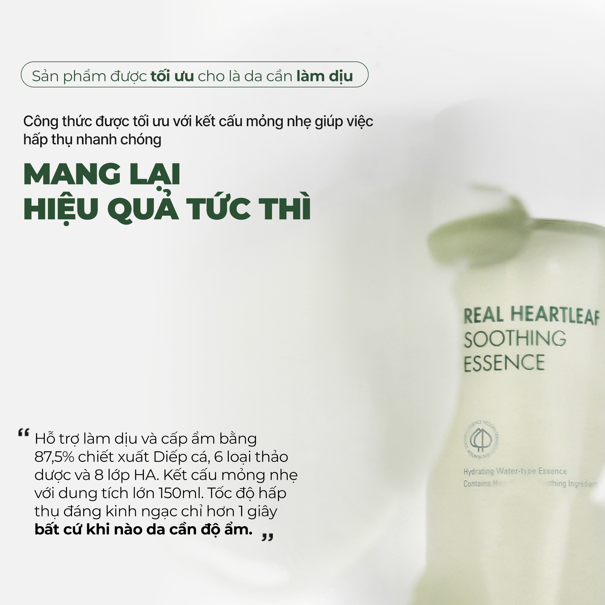 Mô tả Tinh Chất Giúp Làm Dịu, Phục Hồi Cho Da Nhạy Cảm Neogen Dermalogy Real Heartleaf Essence 150ml - 5
