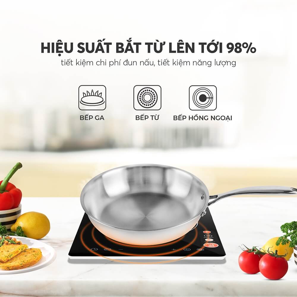 Mô tả Chảo sâu lòng inox nguyên khối Elmich Basic EL-2842IN - 3
